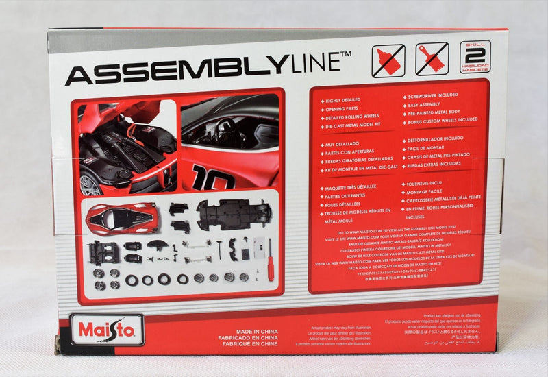 Maisto Assembly Line Ferrari FXX K 1/24 diecast model kit back
