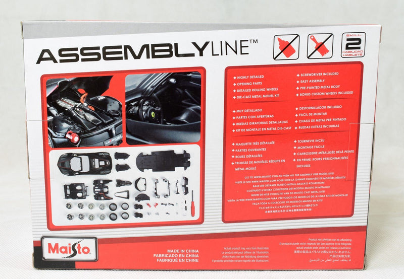 Maisto Assembly Line LaFerrari Aperta 1/24 diecast model kit back