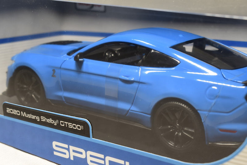Maisto 1/18 2020 Mustang Shelby GT500 Diecast Model Light Blue back
