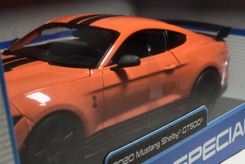 Maisto 1/18 2020 Mustang Shelby GT500 Diecast Model Orange front
