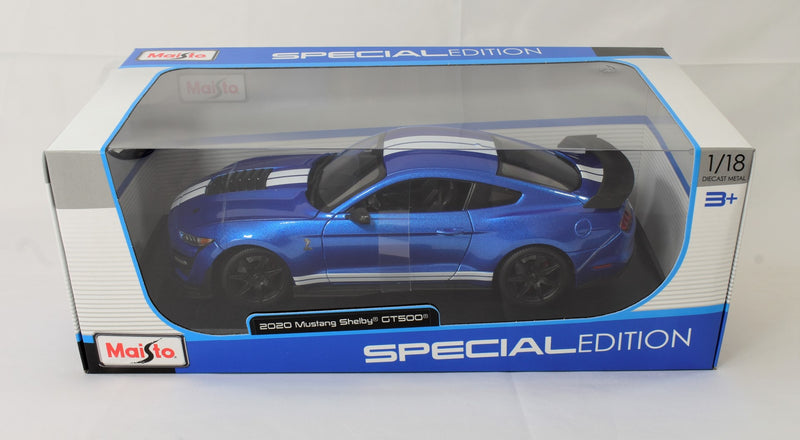 Maisto Mustang Shelby GT500 blue 1/18 diecast model