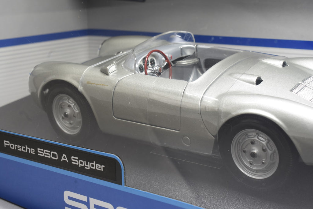 Porsche 550 A Spyder Silver 1/18 Diecast Model Car By Maisto : Target