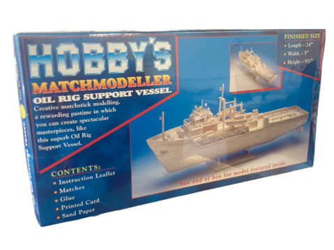 Hobby's Matchmodeller Oil Rig Support Vessel Matchstick Model Kit