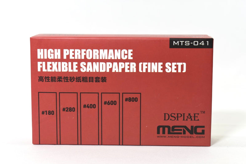 Meng Flexible Sandpaper Fine 30 Pack 180, 280, 400, 600 and 800 grit box