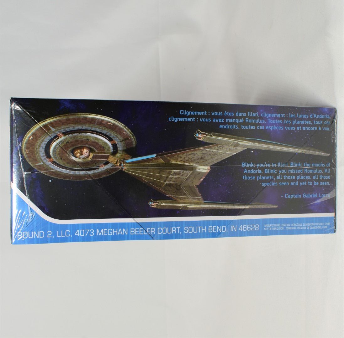 Polar Lights Star Trek USS Discovery NCC-1031 snap it model kit back