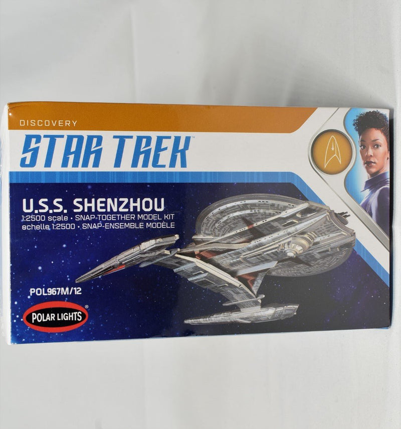 Polar Lights Star Trek Discovery USS Shenzhou snap it model kit side