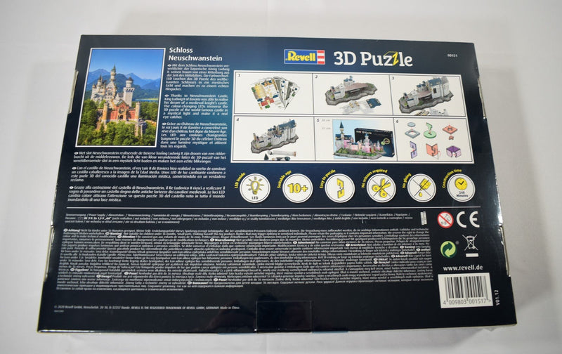 Revell 3D puzzle LED Schloss Neuschwanstein castle box