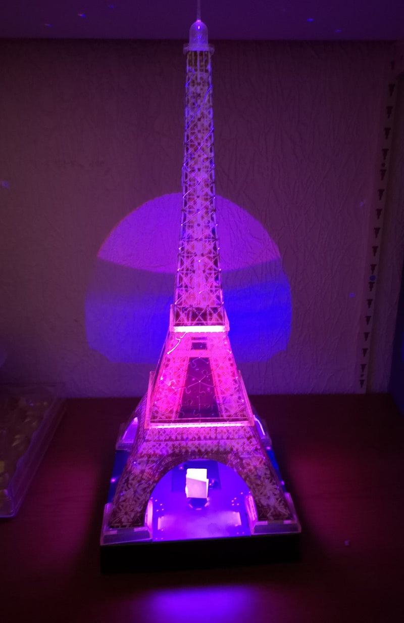 Revell 3d puzzle Tour Eiffel Tower LED built purple lights