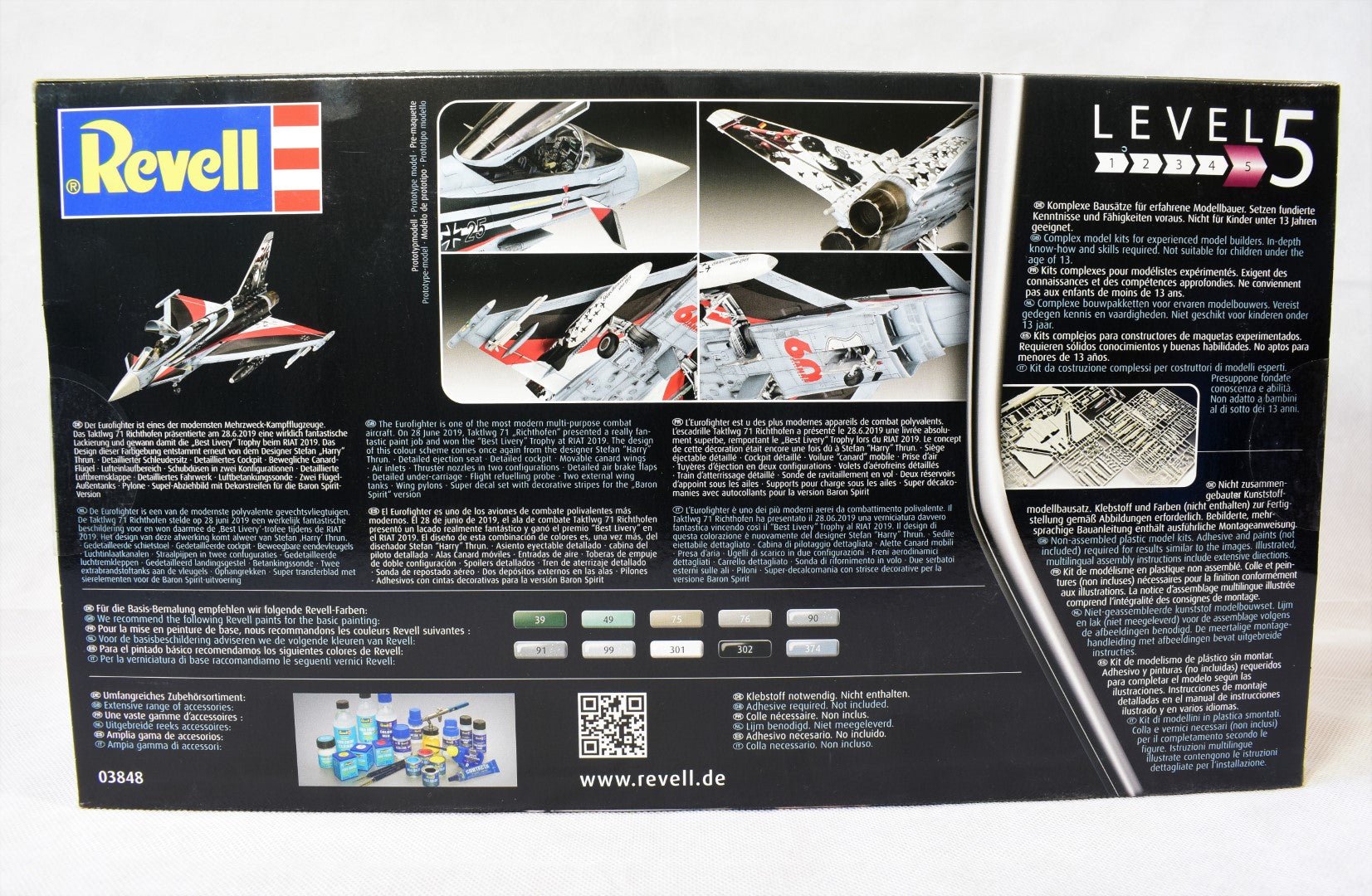 Revell Eurofighter Typhoon Baron Spirit Model Kit back