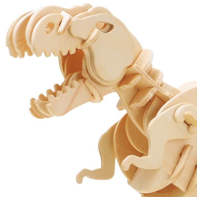 Rokr Walking T-Rex Dinosaur Wooden Puzzle model kit D210 head