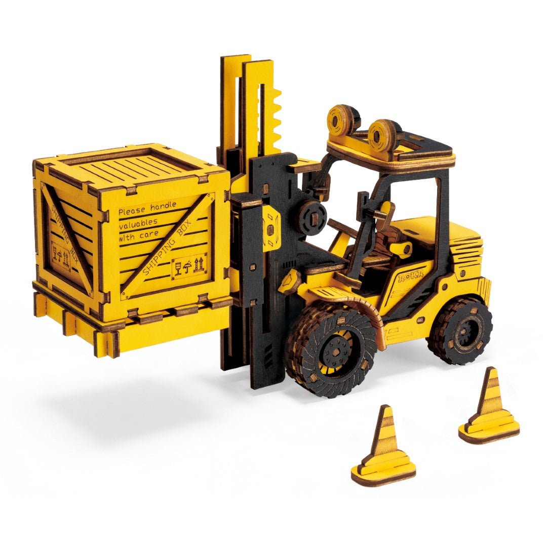 Rokr Forklift Truck Wooden Model Kit TG413K