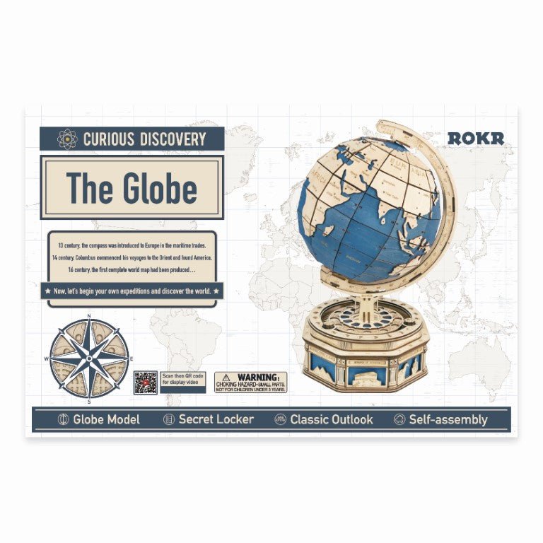 Rokr The Globe Wooden Model Kit ST002 box