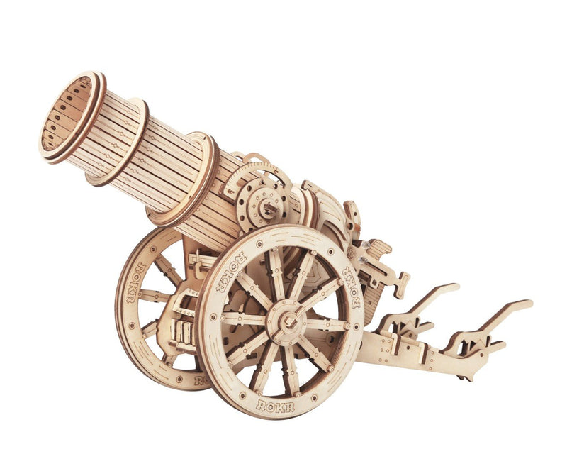 Rokr Medieval Wheeled Cannon Wooden Puzzle model kit KW801