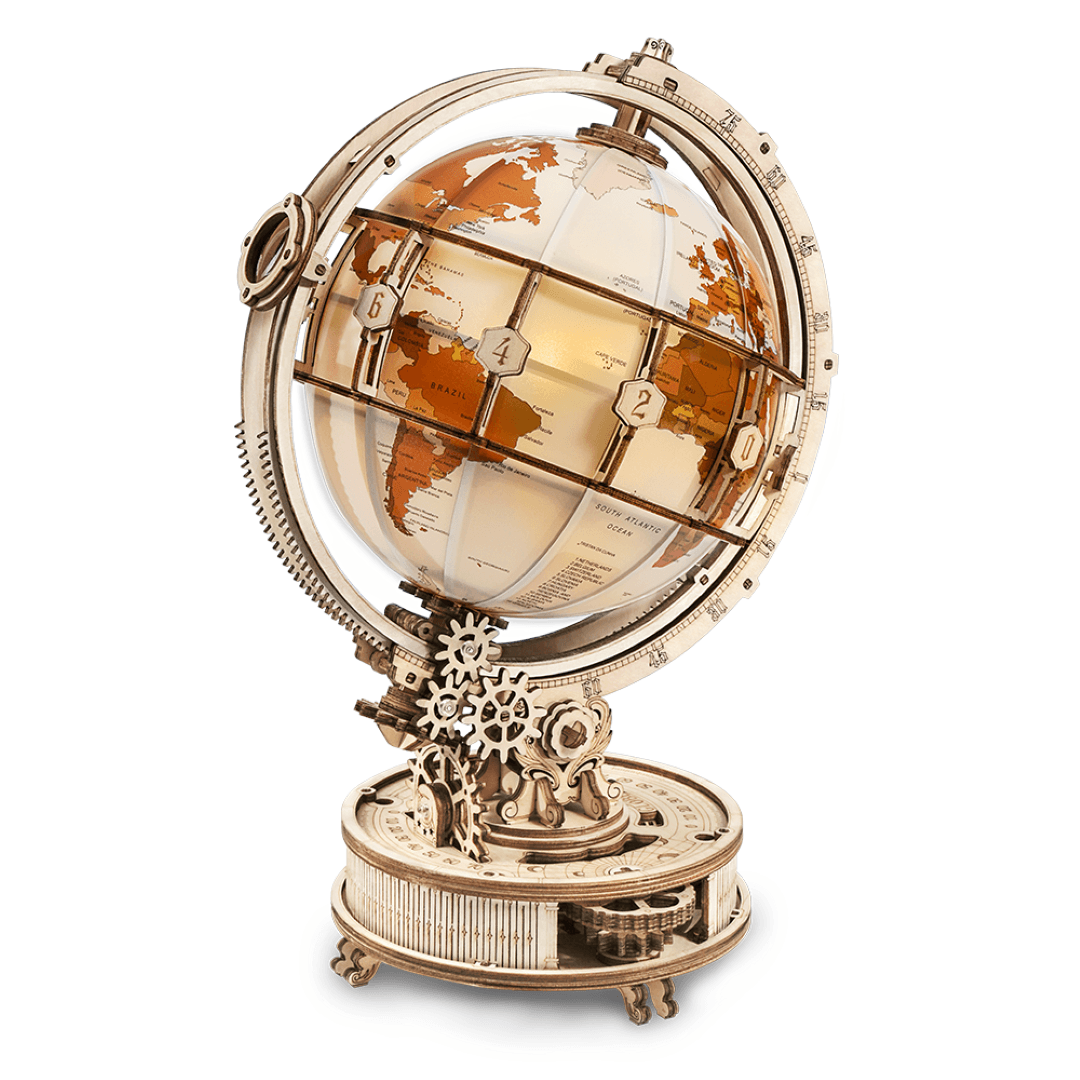 Rokr Luminous Globe Wooden Puzzle model kit ST003