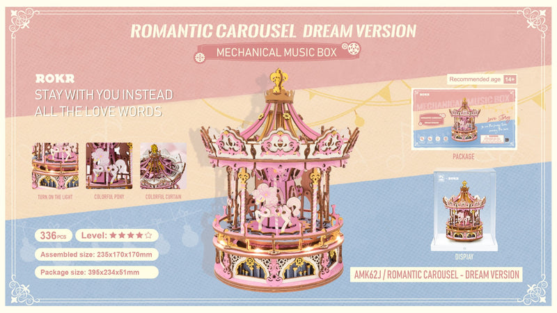 Rokr Romantic Carousel Dream Version Music Box