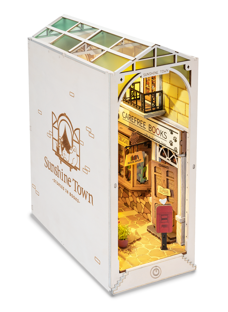 Rolife Sunshine Town DIY House Book Nook Model kit side