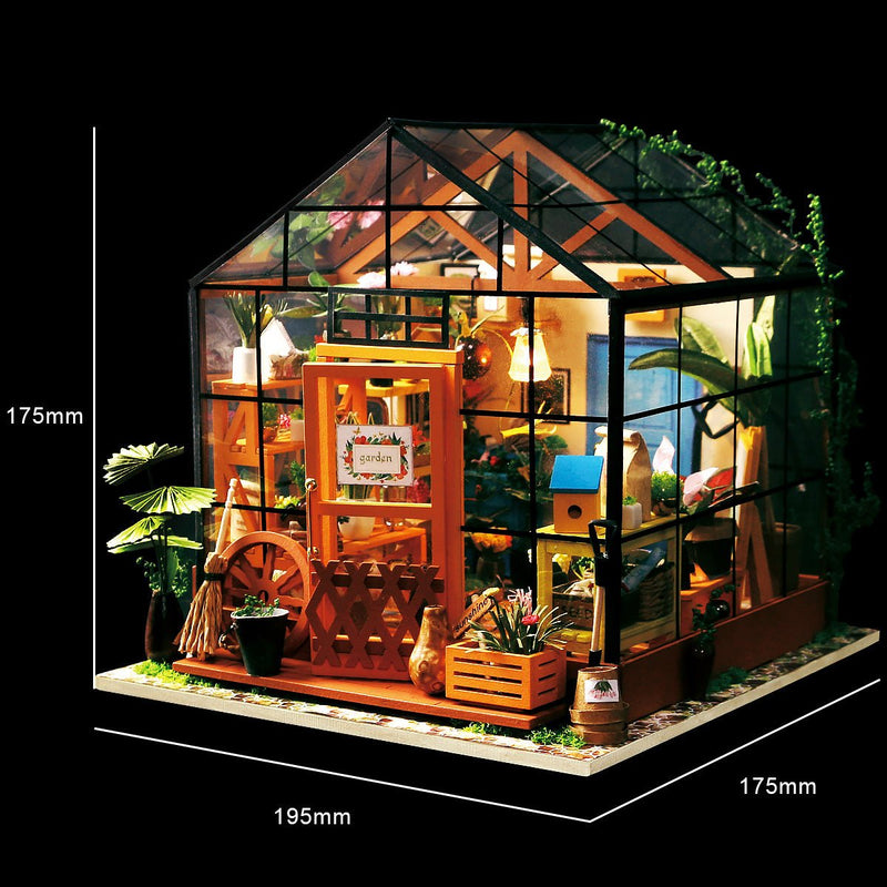 Rolife DIY House Cathy's Flower House model kit DG104 dimensions and lights