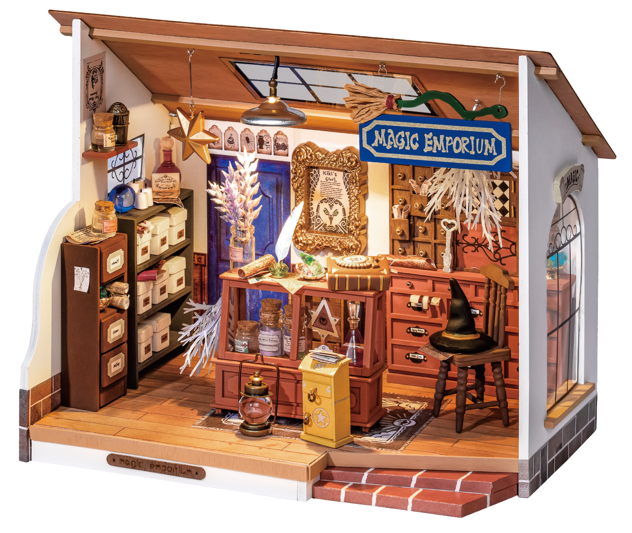 Rolife DIY Minature House  Kiki's Magic Emporium model kit DG155 built