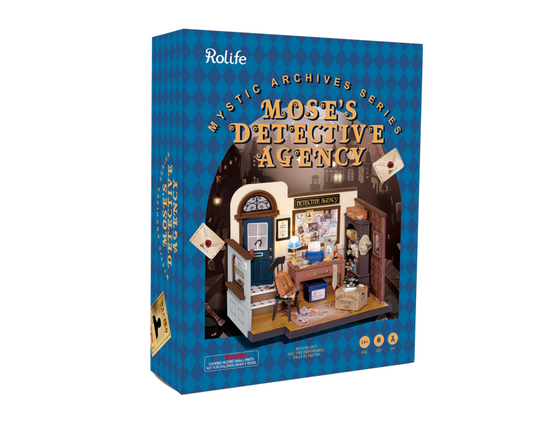 Rolife DIY House Moses's Detective Agency Model Kit DG157 box