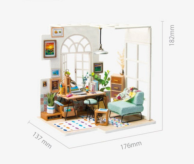 Rolife DIY House SOHO Time Model Kit DGM01 sizes