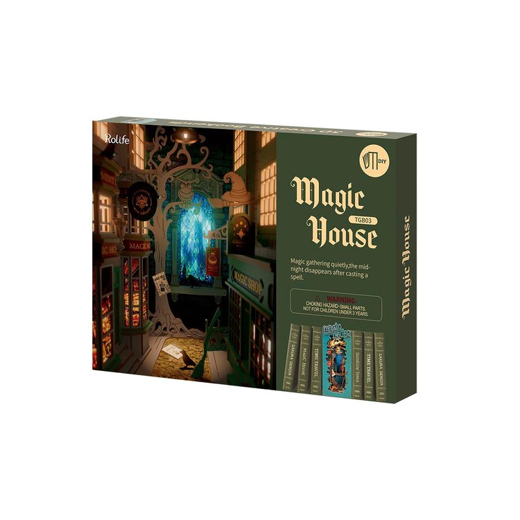 Rolife Magic House DIY House Book Nook Model kit box