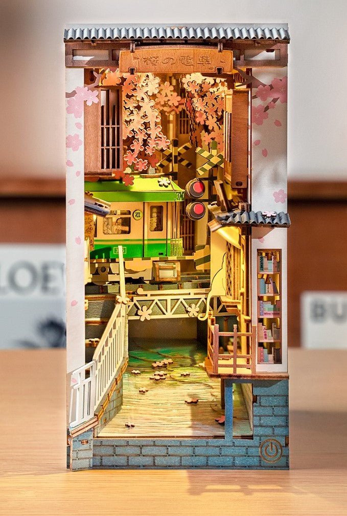 Rolife Sakura Densya DIY House Book Nook Model kit front