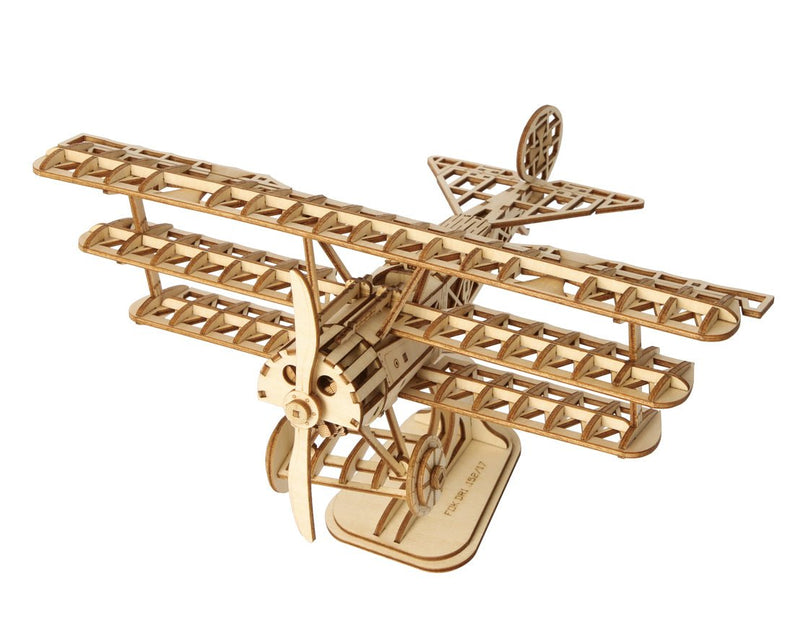 Rolife Biplane Airplane Wooden Puzzle model TG301
