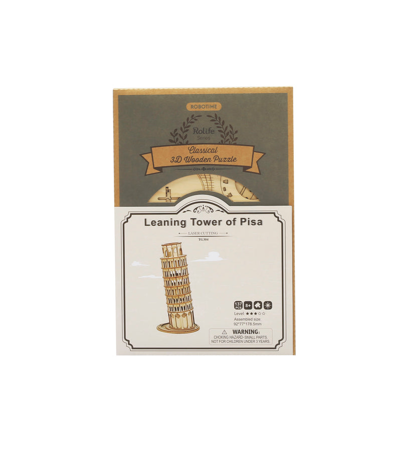 Rolife Leaning Tower of Pisa Wooden model TG304 box