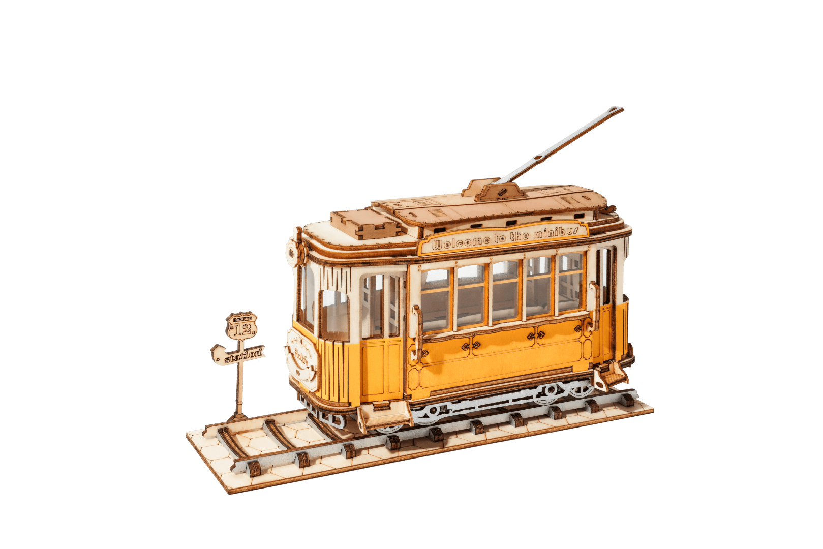 Rolife Tramcar Wooden puzzle model TG505 built