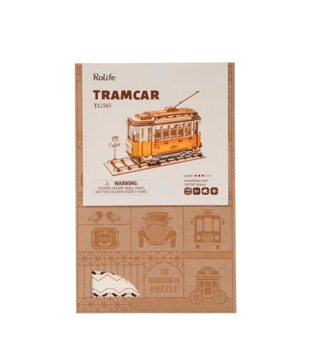 Rolife Tramcar Wooden puzzle model TG505 box