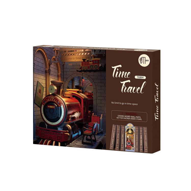 Rolife Time Travel DIY House Book Nook Model kit box